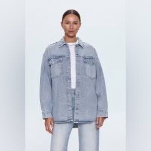 NWT Pistola Mandy Paloma Oversized Denim Shaket Sz-XS